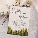 Search for pine forest wedding invitations Minimalist