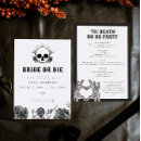 Search for gothic hen party invitations Bride or die