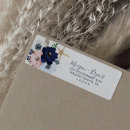 Search for blue and pink return address labels For her