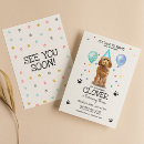 Search for puppy pawty invitations Blue