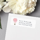Search for hot air balloon return address labels Girl baby shower