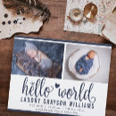 Search for photo collage birth announcement cards Heart