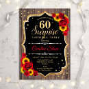 Search for sunflower 60th birthday invitations Surprise birthday party