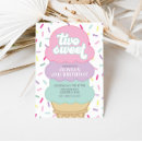 Search for ice cream 2nd birthday invitations Sprinkles