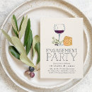 Search for wine and cheese engagement party invitations Rustic elegant