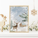 Search for christmas deer posters Watercolor