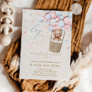 Search for teddy bear hot air balloon invitations Beary cute baby