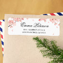 Search for pink cherry blossom return address labels Japanese