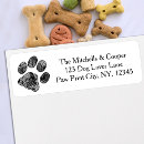 Search for animal return address labels paw art