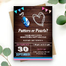 Search for golf gender reveal invitations Putters or pearls