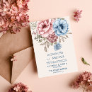 Search for shades of blue wedding invitations Watercolor flowers