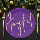 Search for purple christmas plates Typography
