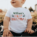 Search for babys first christmas tshirts Red