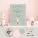 Search for green baby girl shower invitations Modern