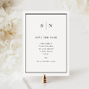 Search for monogram save date invitations Modern