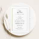 Search for gold border wedding menus Black and white