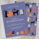 Search for orange kitty cat invitations Spooky