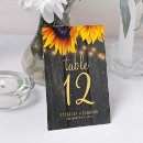 Search for sunflower numbers table cards Sunflowers