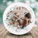 Search for christmas wreath clocks Watercolor