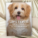 Search for funny dog birthday invitations Party animal