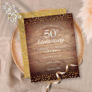 Search for rustic 50th anniversary invitations Elegant