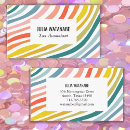 Search for colourful rainbow business cards Stripes