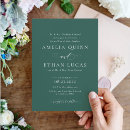 Search for black green white wedding invitations Sage