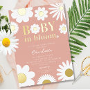 Search for big flowers invitations Baby in bloom