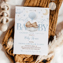 Search for clouds baby shower invitations Teddy bear