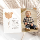 Search for balloon party invitations Teddy bear