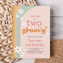 Search for two groovy birthday invitations Flowers