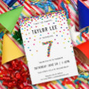 Search for 7 year old birthday invitations Rainbow