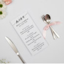 Search for black and white wedding menus Timeless