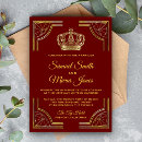 Search for crown wedding invitations Golden