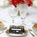 Search for black and gold place cards Glitter
