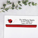 Search for red ladybug return address labels Black