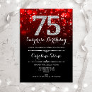 Search for silver 75th birthday invitations Glam