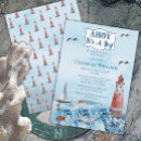 Search for ahoy baby shower invitations Lighthouse