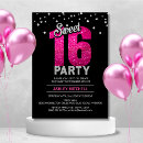 Search for glitter sweet 16 invitations Party
