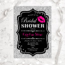 Search for black and silver bridal shower invitations For her