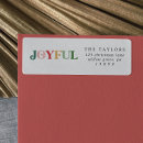 Search for be joyful return address labels For her