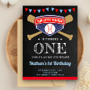 Search for baseball 1st birthday invitations Kids