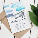 Search for vintage airplane birthday invitations Up up and away