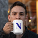 Search for navy blue initial mugs Letter