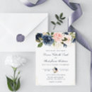 Search for blue and blush wedding invitations Watercolor