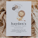 Search for lion 1st birthday invitations Jungle