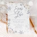 Search for snow bridal shower invitations White floral