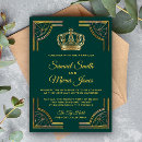 Search for crown wedding invitations Golden