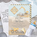 Search for dump truck baby shower invitations Construction site