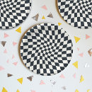 Search for black and white checkered plates Retro